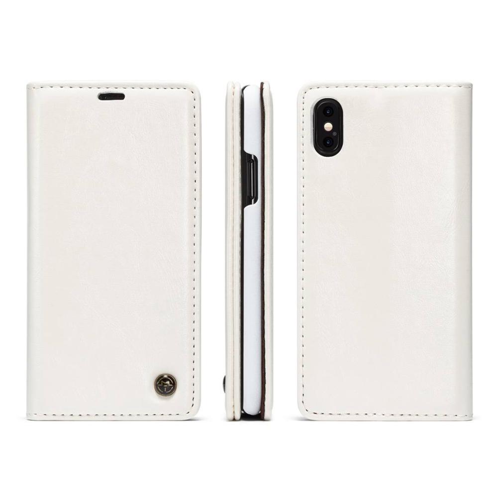 CaseMe Plånboksfodral med kortplats för iPhone X Vit-003