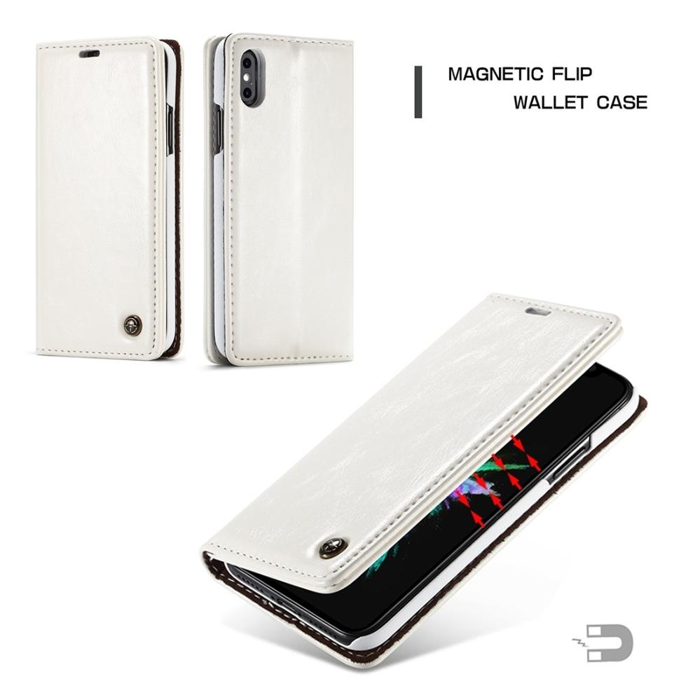 CaseMe Plånboksfodral med kortplats för iPhone X Vit-003