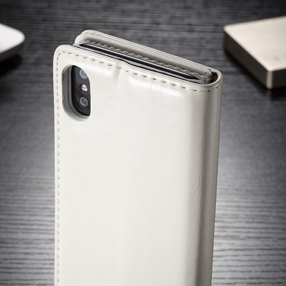 CaseMe Plånboksfodral med kortplats för iPhone X Vit-003