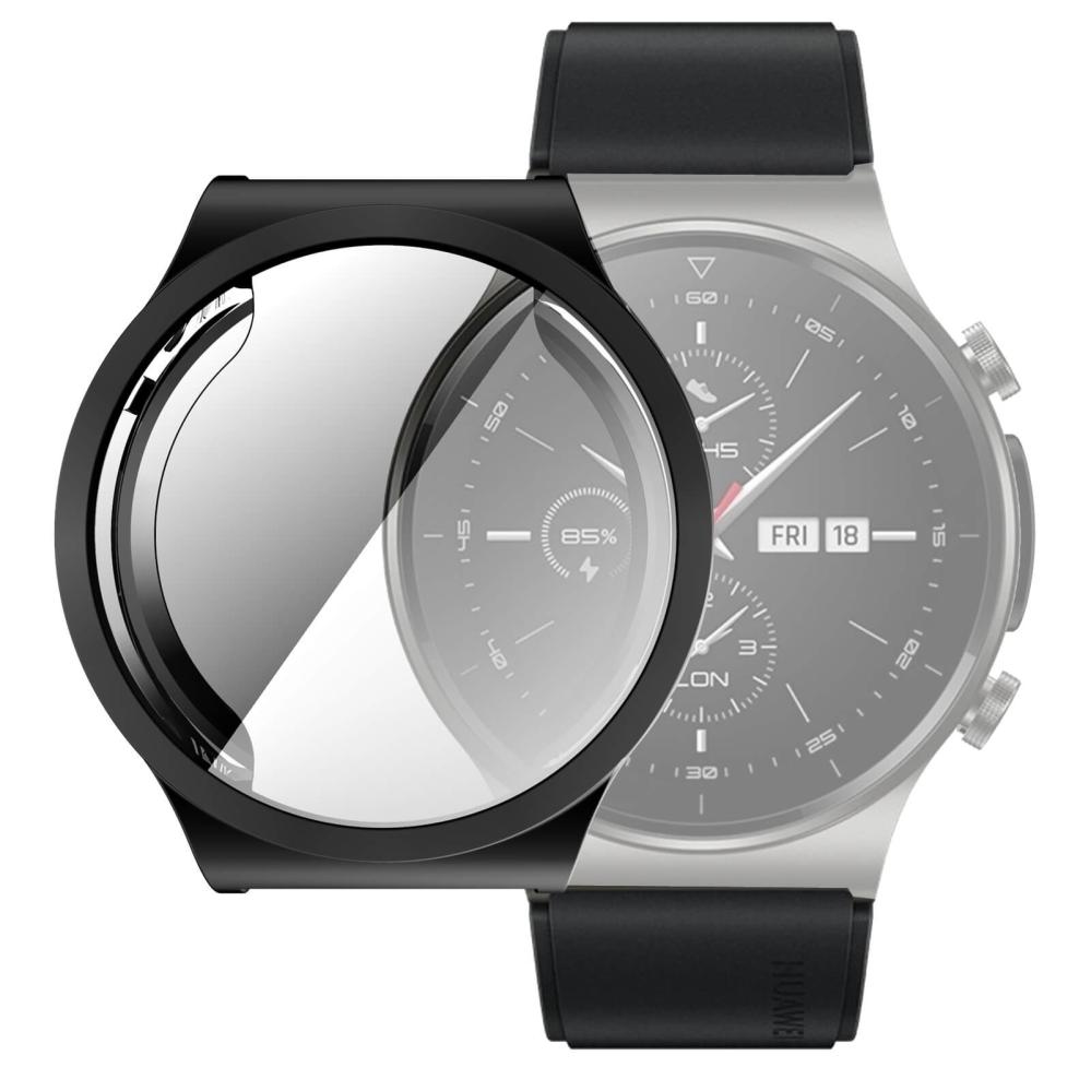 Displayskydd med Svart ram för Huawei Watch GT 2 Pro