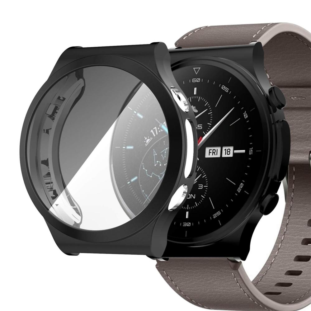 Displayskydd med Svart ram för Huawei Watch GT 2 Pro