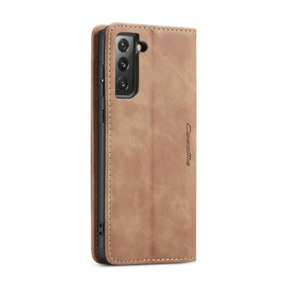 CaseMe Plånboksfodral Brun med kortplats för Samsung Galaxy S21 5G