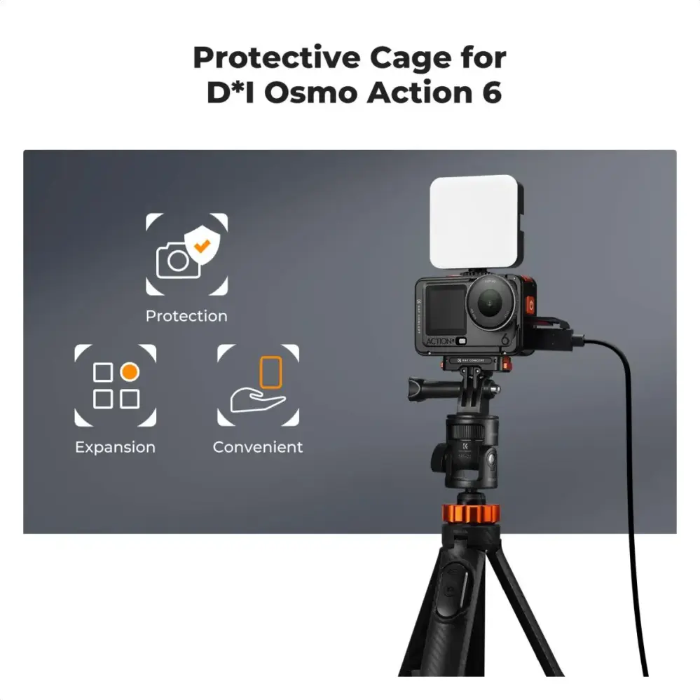  K&F Concept kamerabur för DJI Osmo Action 6 från Kamda – snabb leverans och trygg e-handel