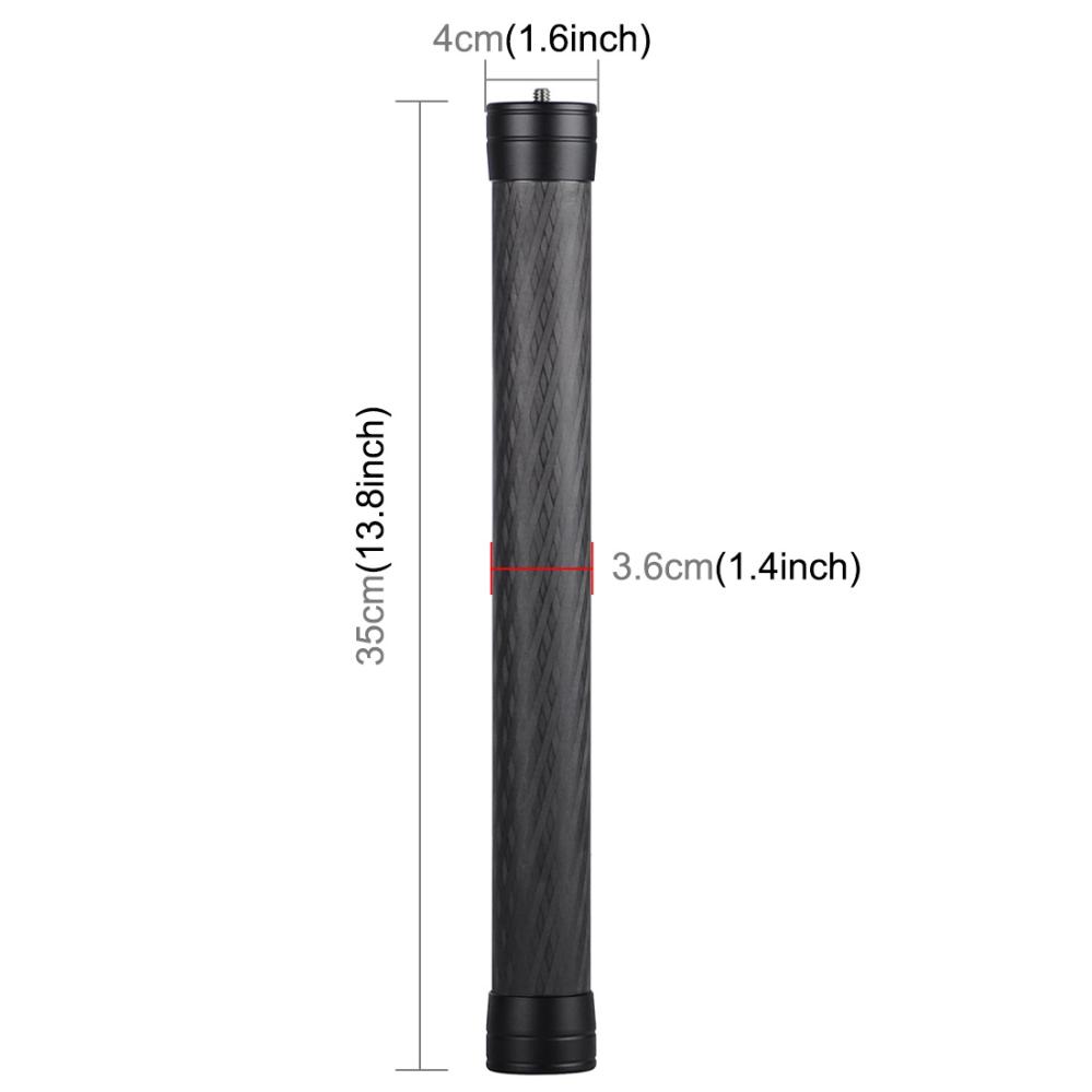 Puluz Stativförlängare 35cm av kolfiber/alu för Gimbal och stativ