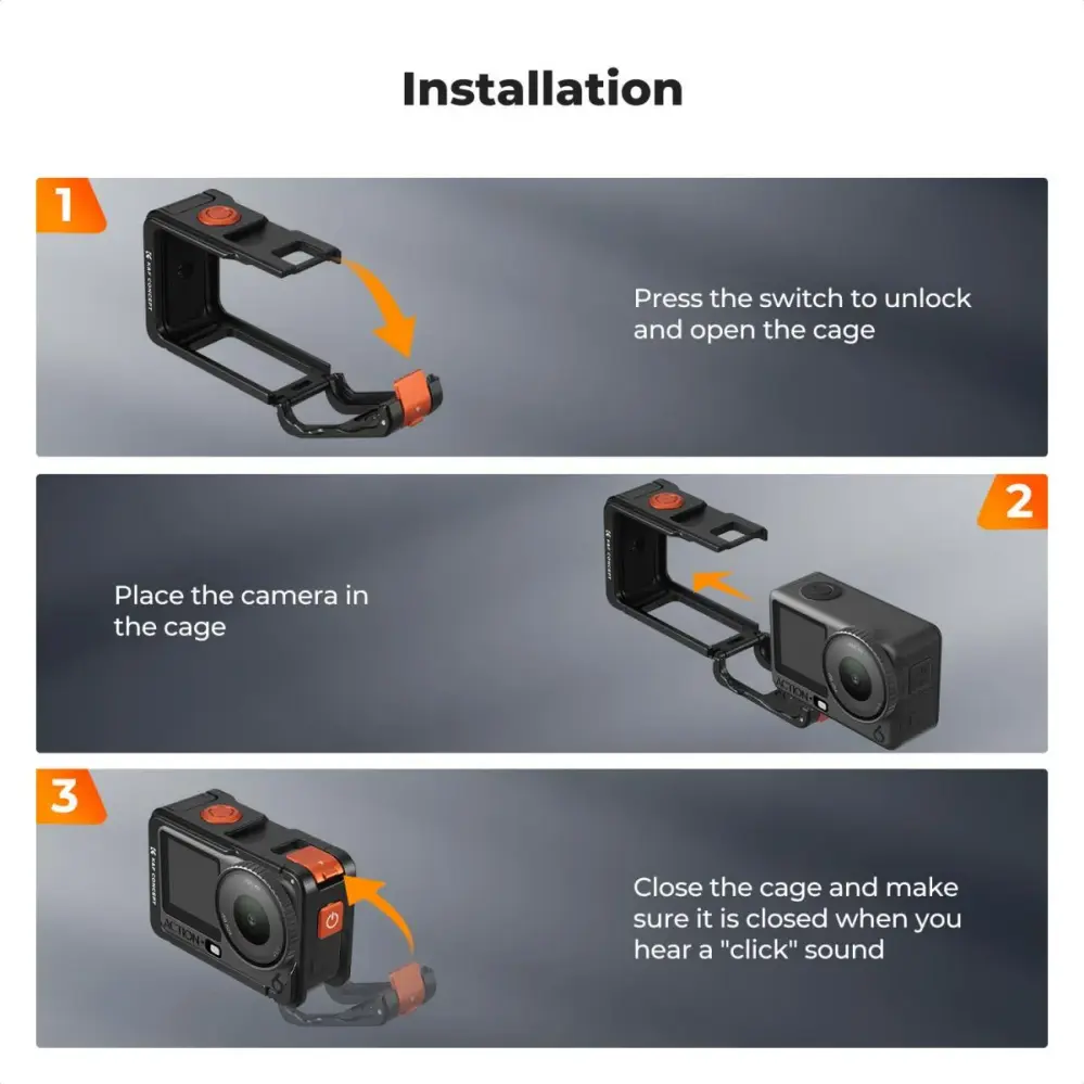  K&F Concept kamerabur för DJI Osmo Action 6 från Kamda – snabb leverans och trygg e-handel