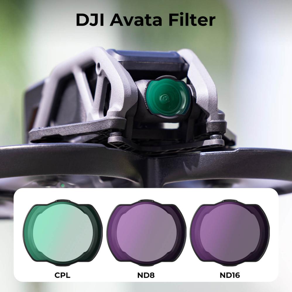 K&F Concept Filterpaket 3st CPL+ND8+ND16 för DJI Avata