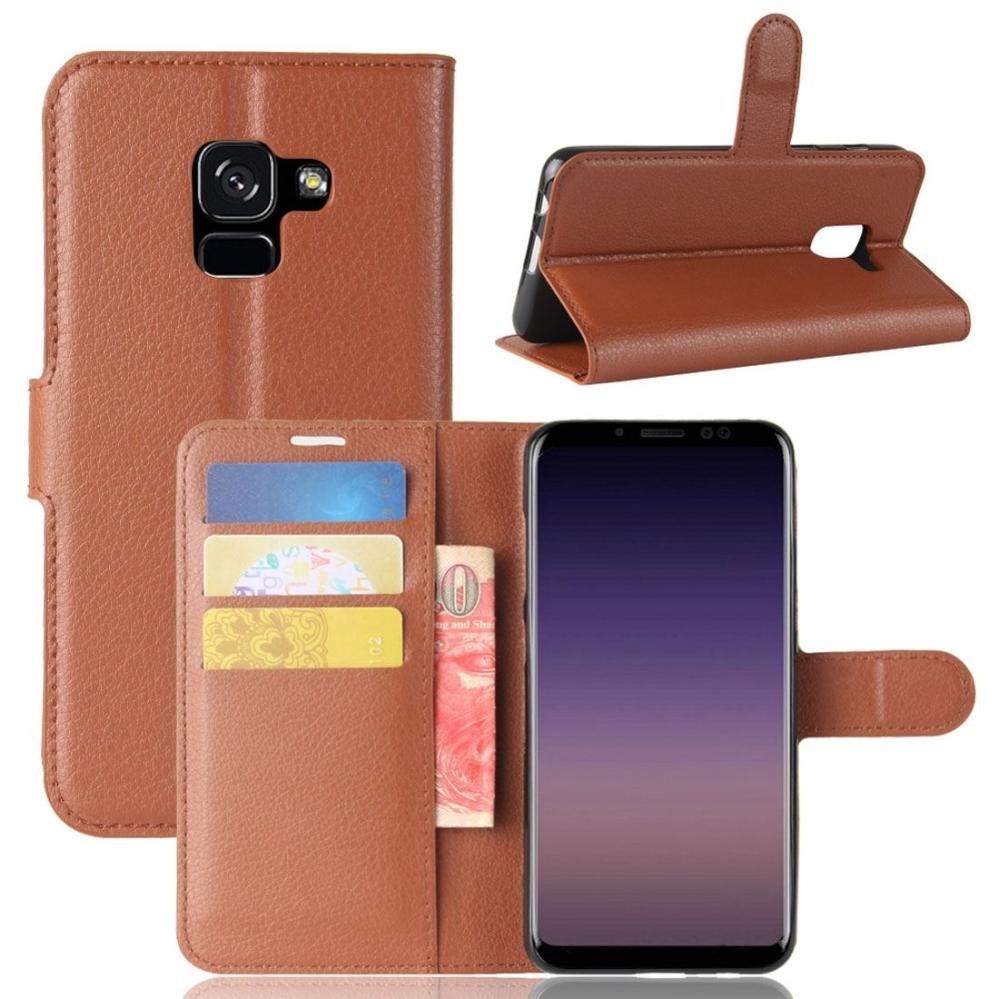 Plånboksfodral för Galaxy A8 (2018) Brun