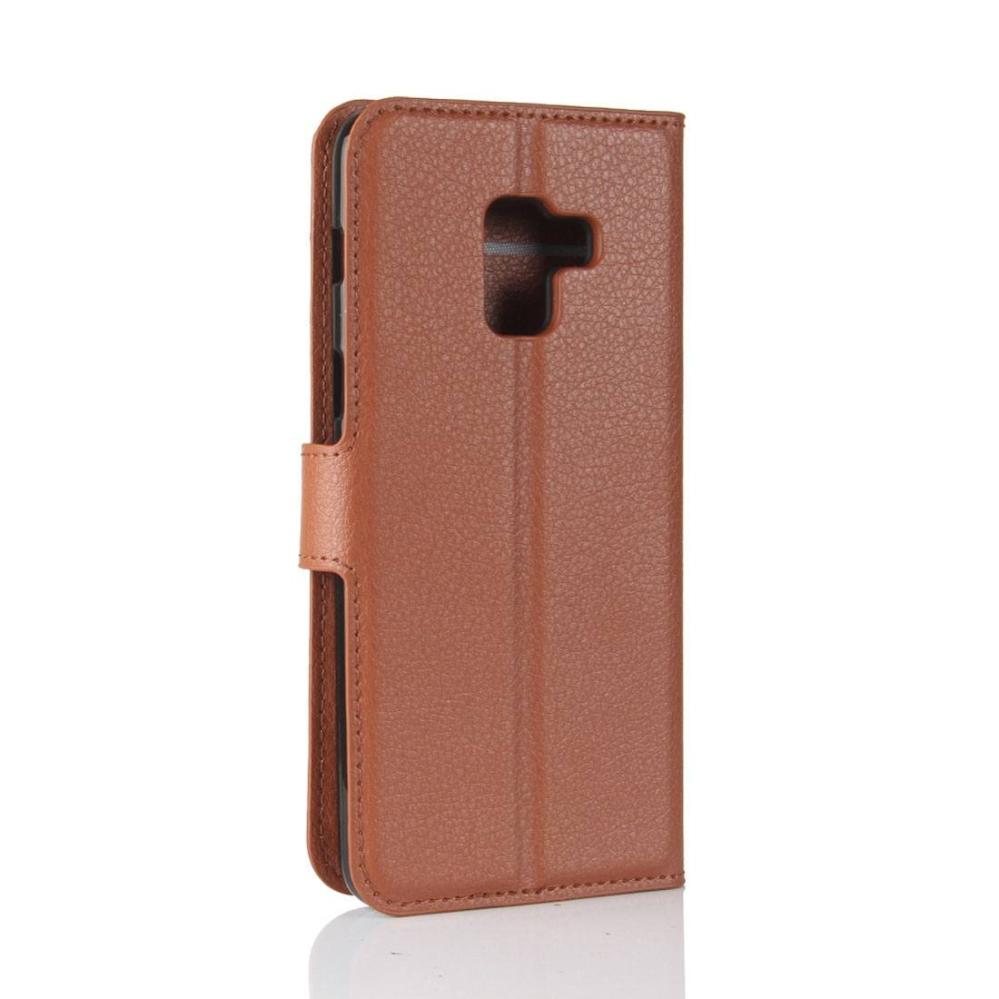Plånboksfodral för Galaxy A8 (2018) Brun