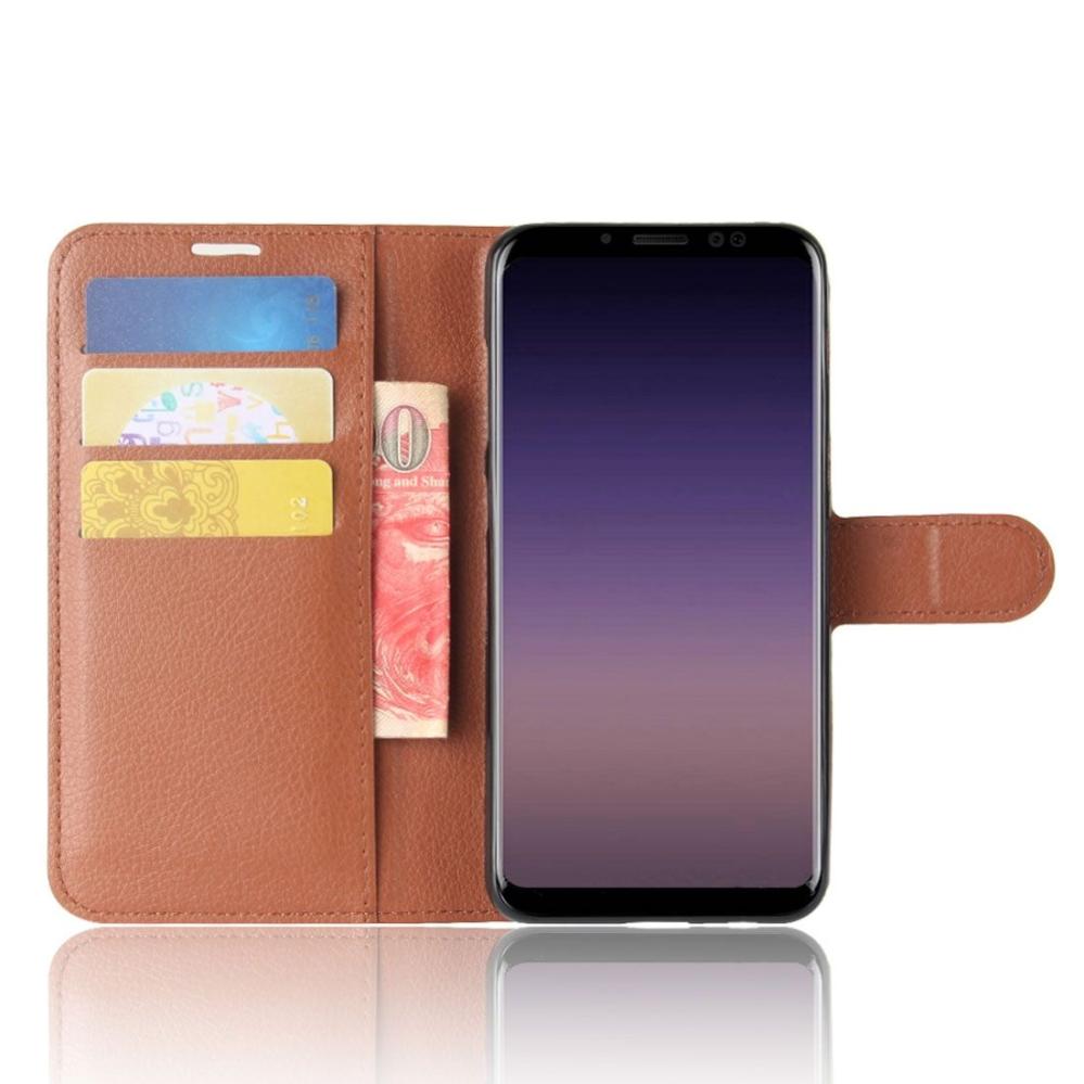 Plånboksfodral för Galaxy A8 (2018) Brun