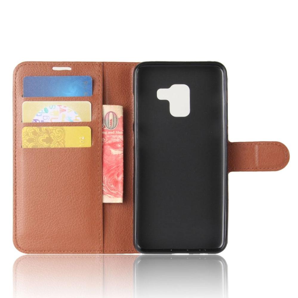 Plånboksfodral för Galaxy A8 (2018) Brun