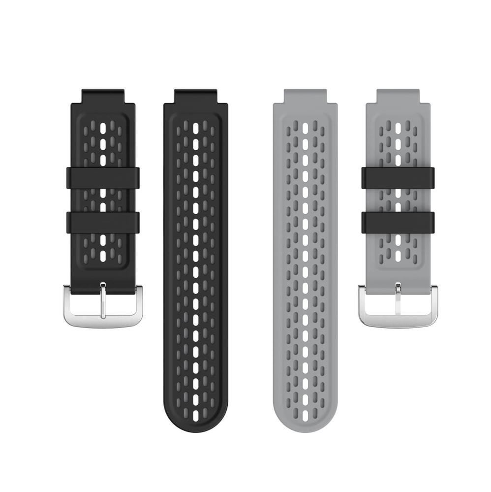 Silikonarmband Svart & Grå för Garmin Approach S2/S4