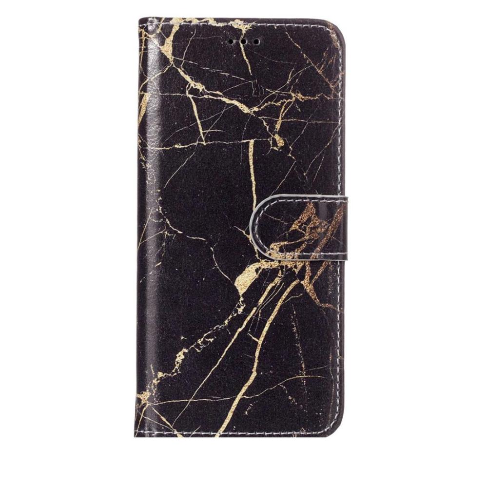 Plånboksfodral för Galaxy S9 - Marmor Svart & guld