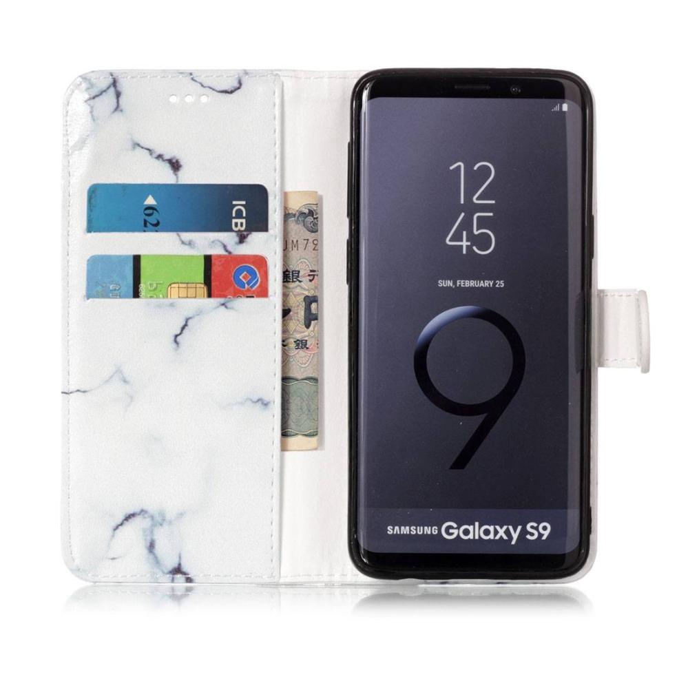 Plånboksfodral för Galaxy S9 - Vit marmor