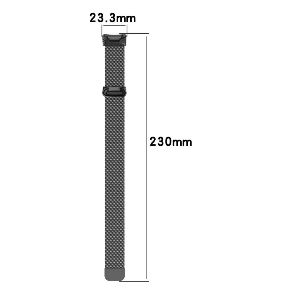 Armband Milanse loop för Fitbit Charge 5 - Svart