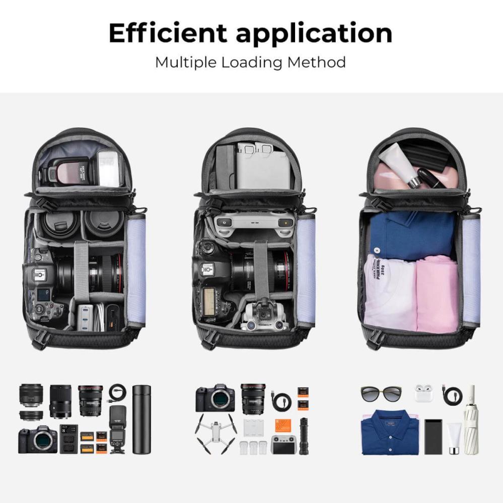  K&F Concept Kameraväska Sling 10L - Skydda Systemkameror & Objektiv från Kamda – snabb leverans och trygg e-handel