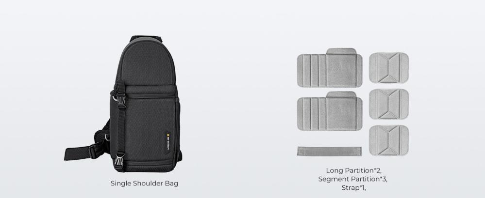  K&F Concept Kameraväska Sling 10L - Skydda Systemkameror & Objektiv från Kamda – snabb leverans och trygg e-handel
