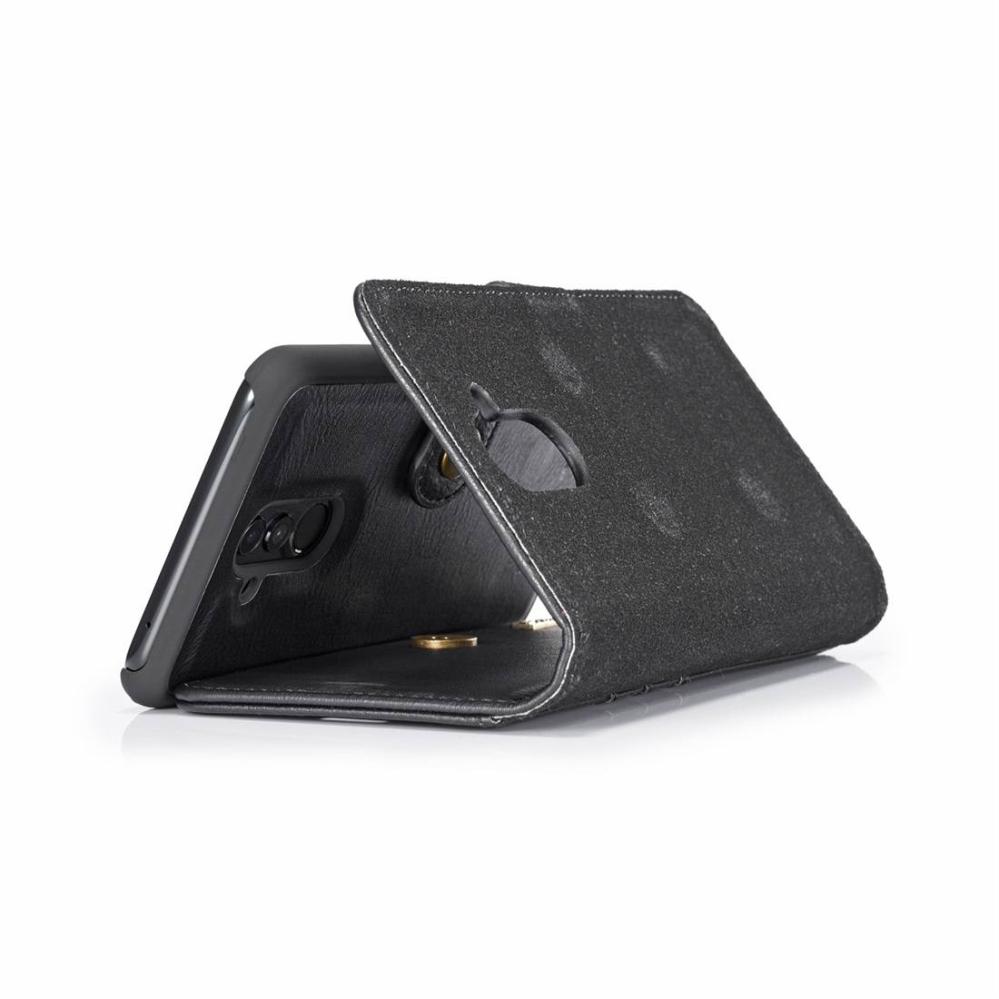 DG.MING Plånboksfodral med magnetskal för Huawei Mate 20 Lite Svart