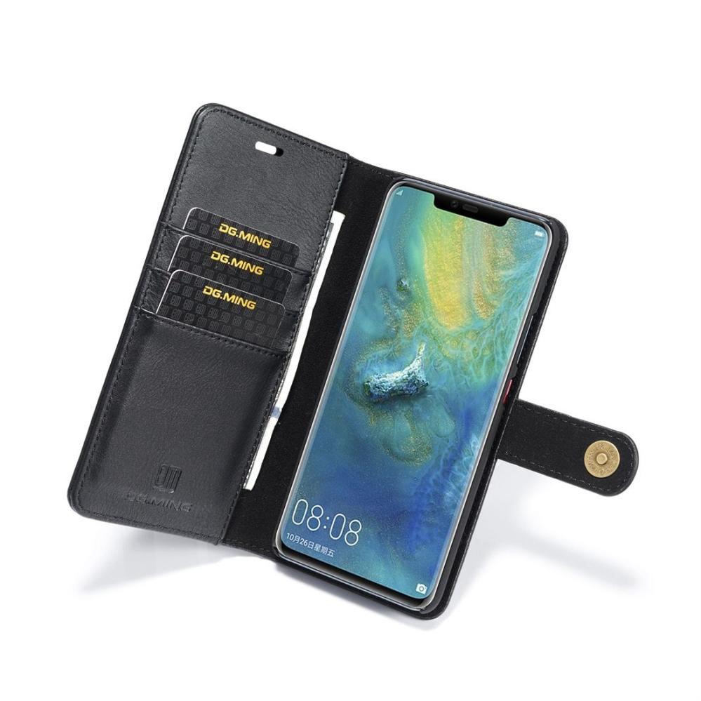 DG.MING Plånboksfodral med magnetskal för Huawei Mate 20 Pro Svart