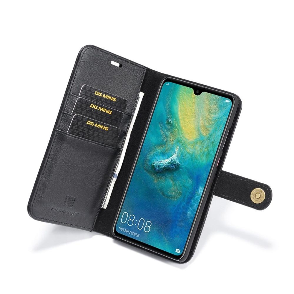 DG.MING Plånboksfodral med magnetskal för Huawei Mate 20 Svart