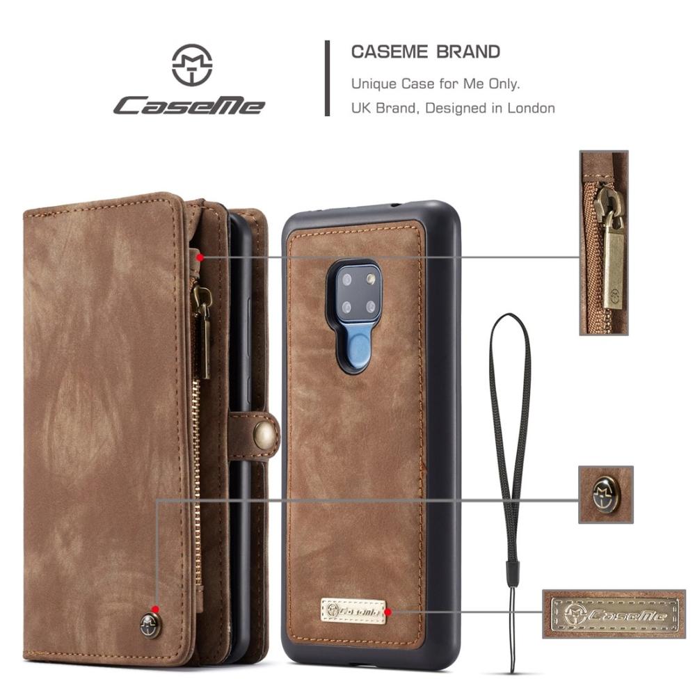 CaseMe Plånboksfodral med magnetskal för Huawei Mate 20 Brun
