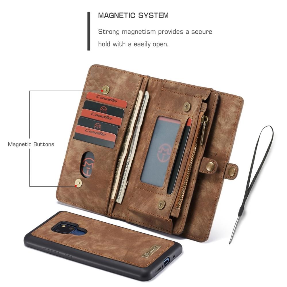 CaseMe Plånboksfodral med magnetskal för Huawei Mate 20 Brun