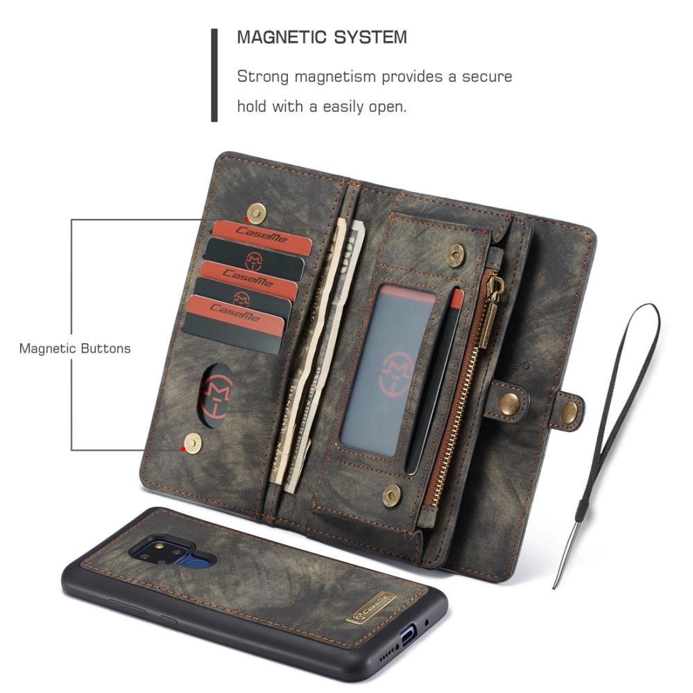 CaseMe Plånboksfodral med magnetskal för Huawei Mate 20 Svart