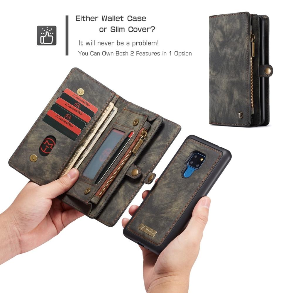 CaseMe Plånboksfodral med magnetskal för Huawei Mate 20 Svart