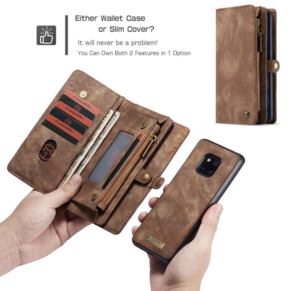 CaseMe Plånboksfodral med magnetskal för Huawei Mate 20 Pro Brun