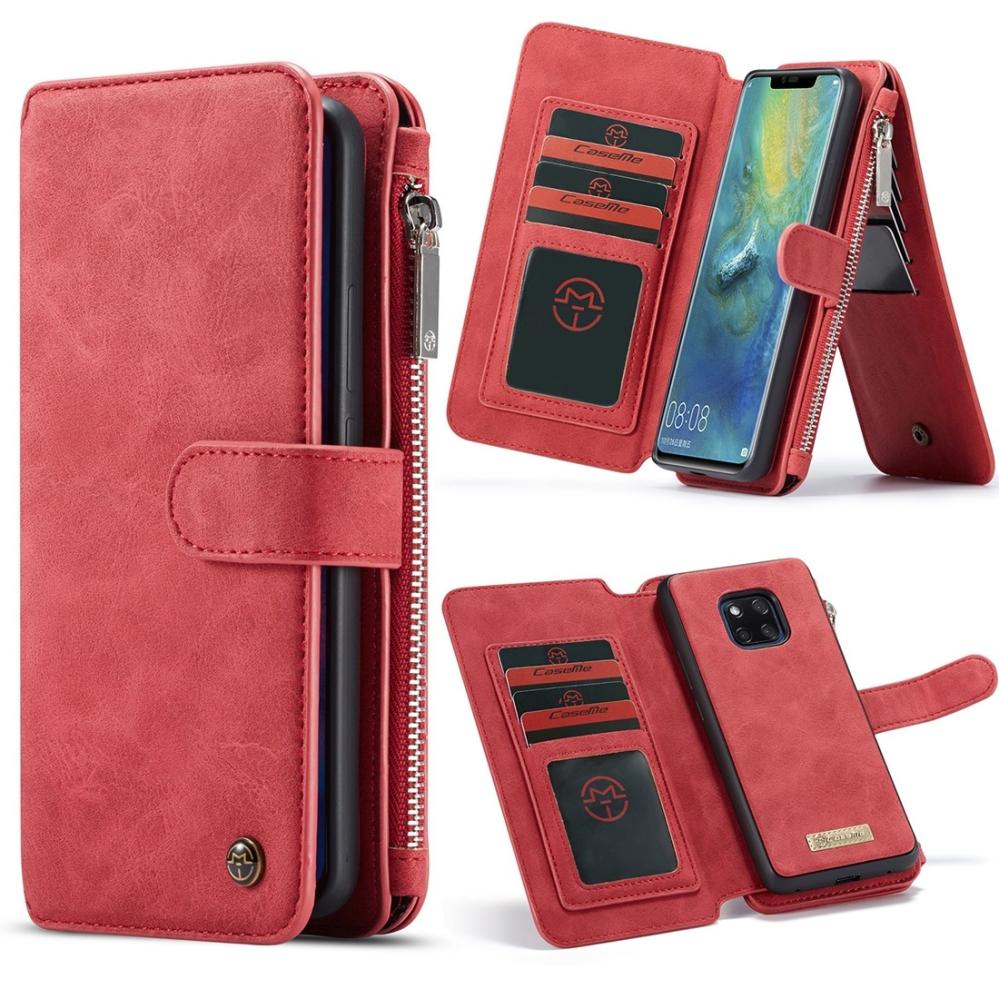 CaseMe Plånboksfodral med magnetskal för Huawei Mate 20 Pro Röd