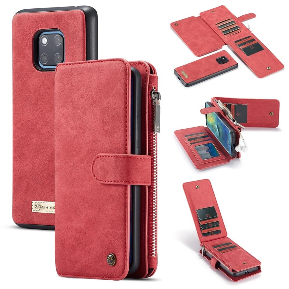 CaseMe Plånboksfodral med magnetskal för Huawei Mate 20 Pro Röd