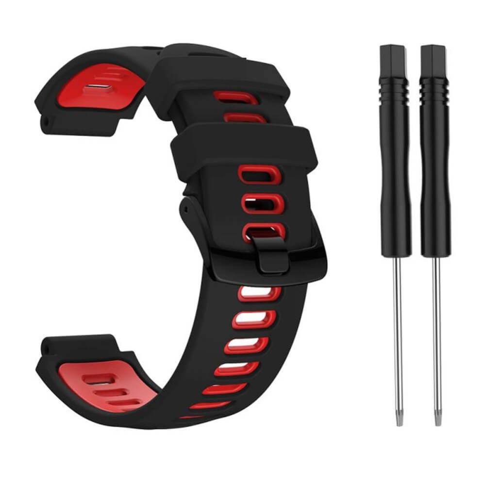 Silikonarmband Svart & Gul för Garmin Forerunner 230/ 235/ 620/ 630/ 735XT
