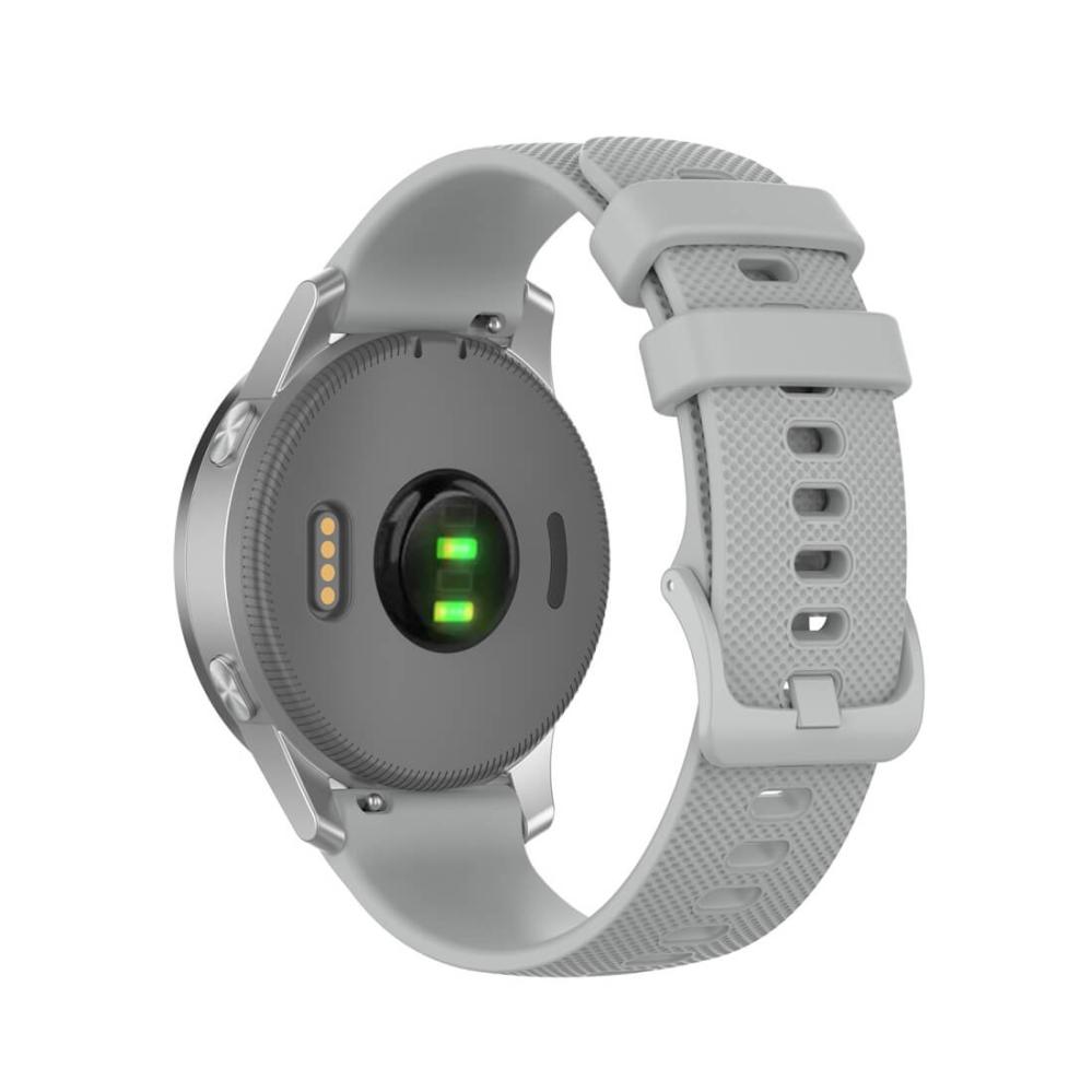 Silikonarmband Grå för 18mm Watch Garmin Vivoactive 4S