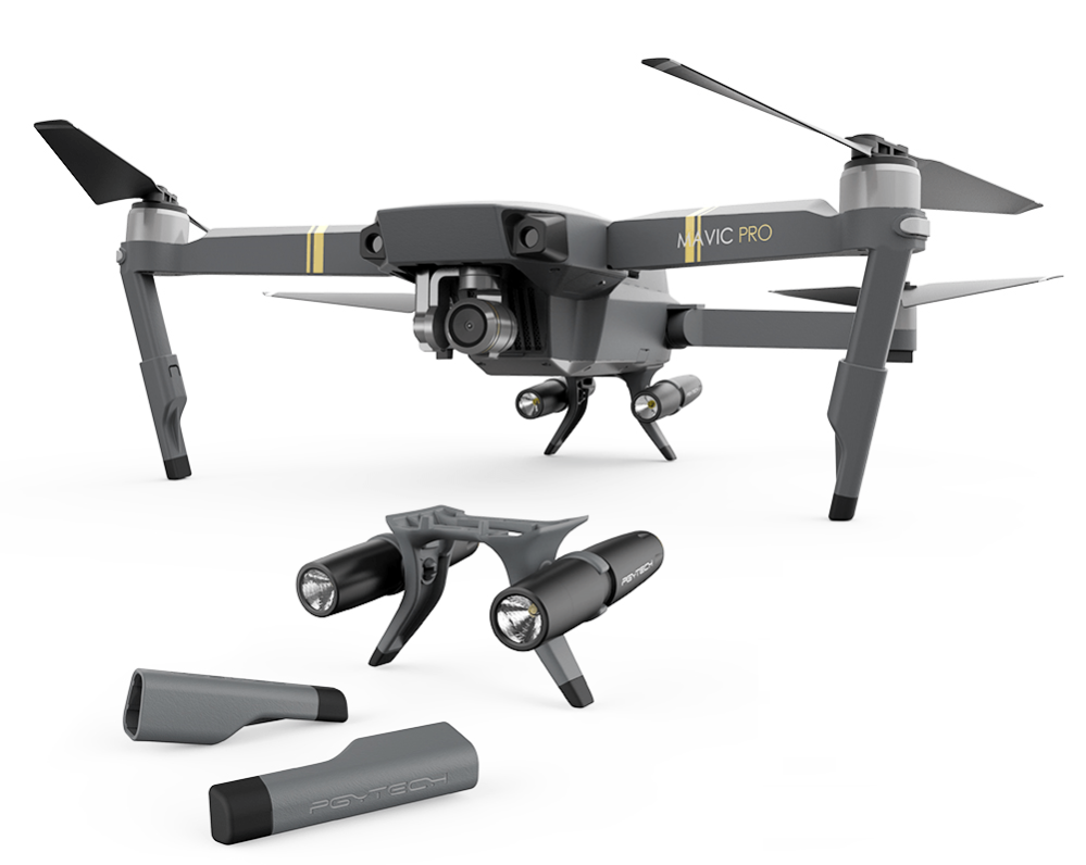  PGYTECH Landställsben med 2st LED-lampor för DJI Mavic Pro