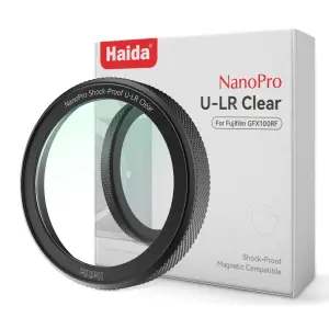  Haida NanoPro U-LR Clear-filter f&ouml;r Fujifilm GFX100RF &ndash; Ultral&aring;ga reflexer fr&aring;n Kamda &ndash; snabb leverans och trygg e-handel