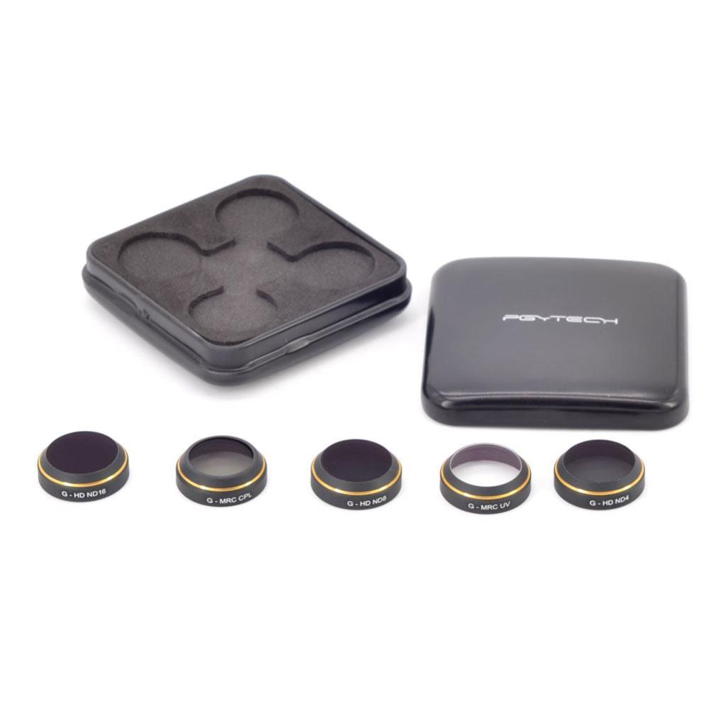 PGYTECH MRC-filter (5 i 1) kit för DJI Mavic Pro: ND4, ND8, ND16, CPL & UV