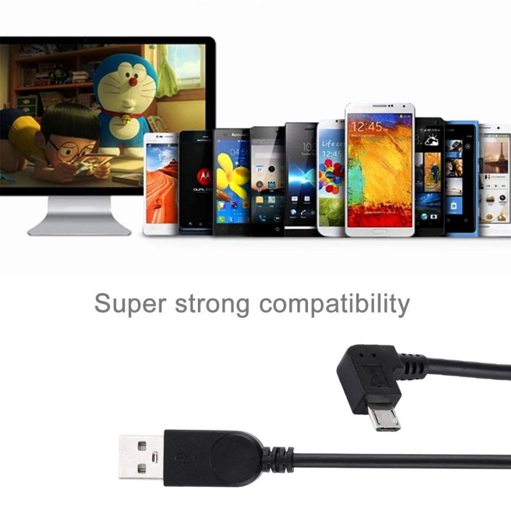 USB-kabel till vinklad Micro USB 0.28 meter