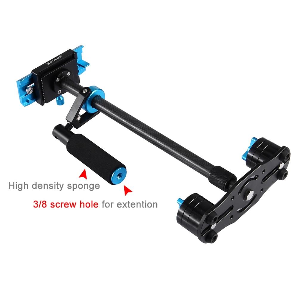 Puluz Handhållen kolfiber stabilisator för DSLR/DV-kameror (38.5-61cm)