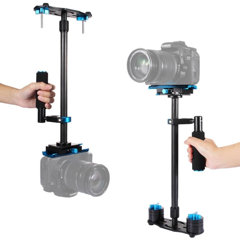 Puluz Handhållen kolfiber stabilisator för DSLR/DV-kameror (38.5-61cm)