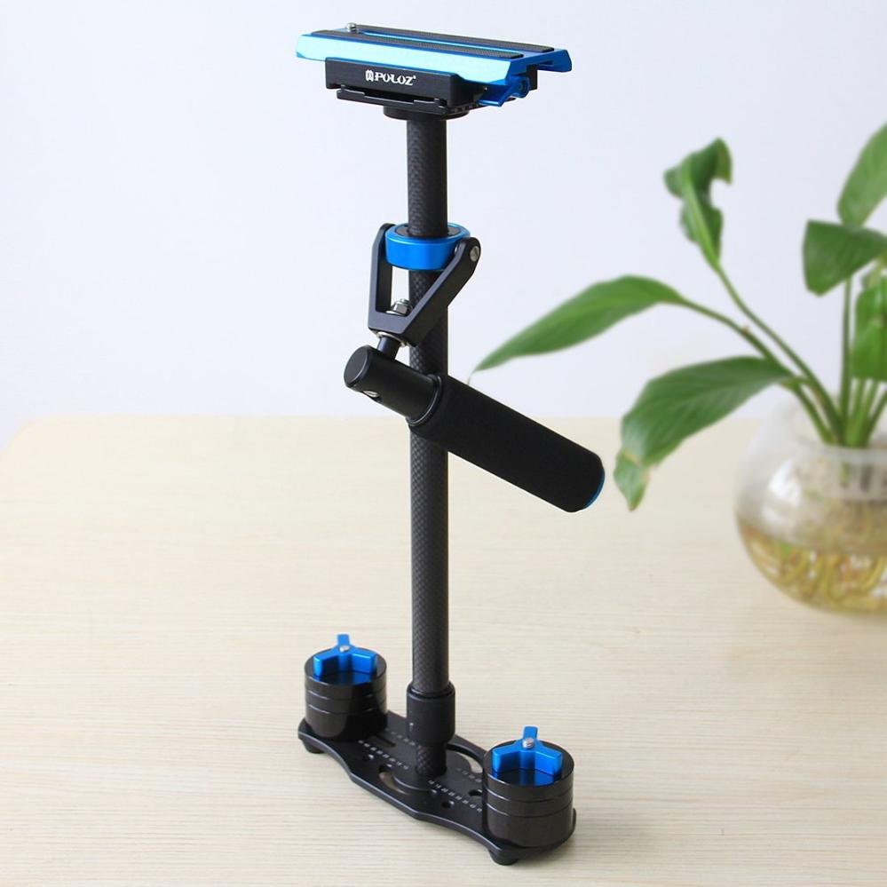 Puluz Handhållen kolfiber stabilisator för DSLR/DV-kameror (38.5-61cm)