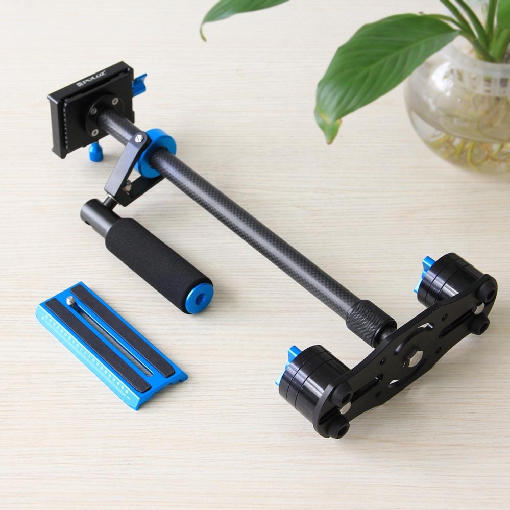 Puluz Handhållen kolfiber stabilisator för DSLR/DV-kameror (38.5-61cm)