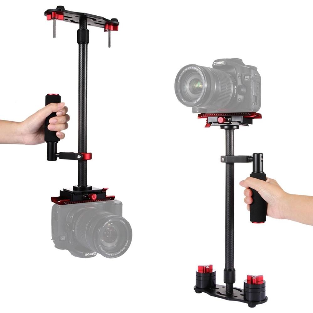 Puluz Handhållen kolfiber stabilisator för DSLR/DV-kameror (38.5-61cm)