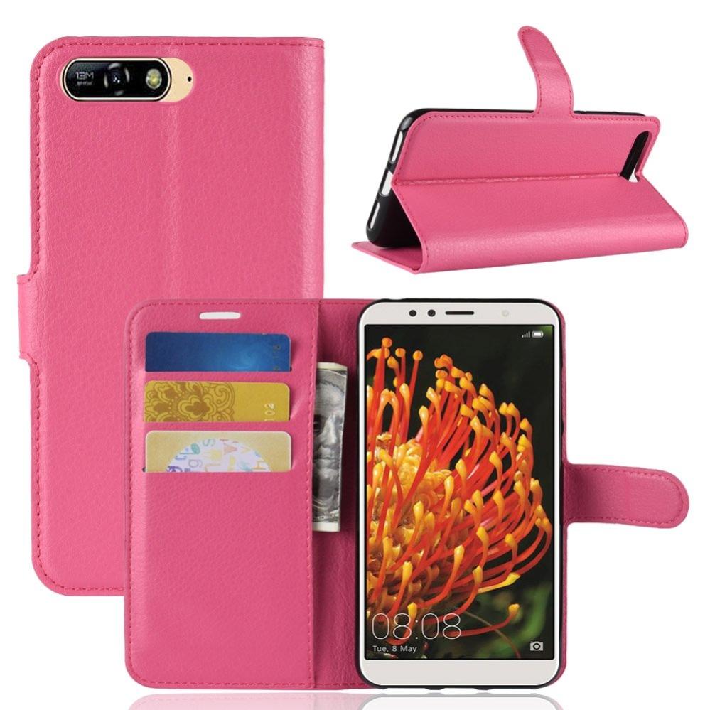 Plånboksfodral för Huawei Y6 (2018) Magenta