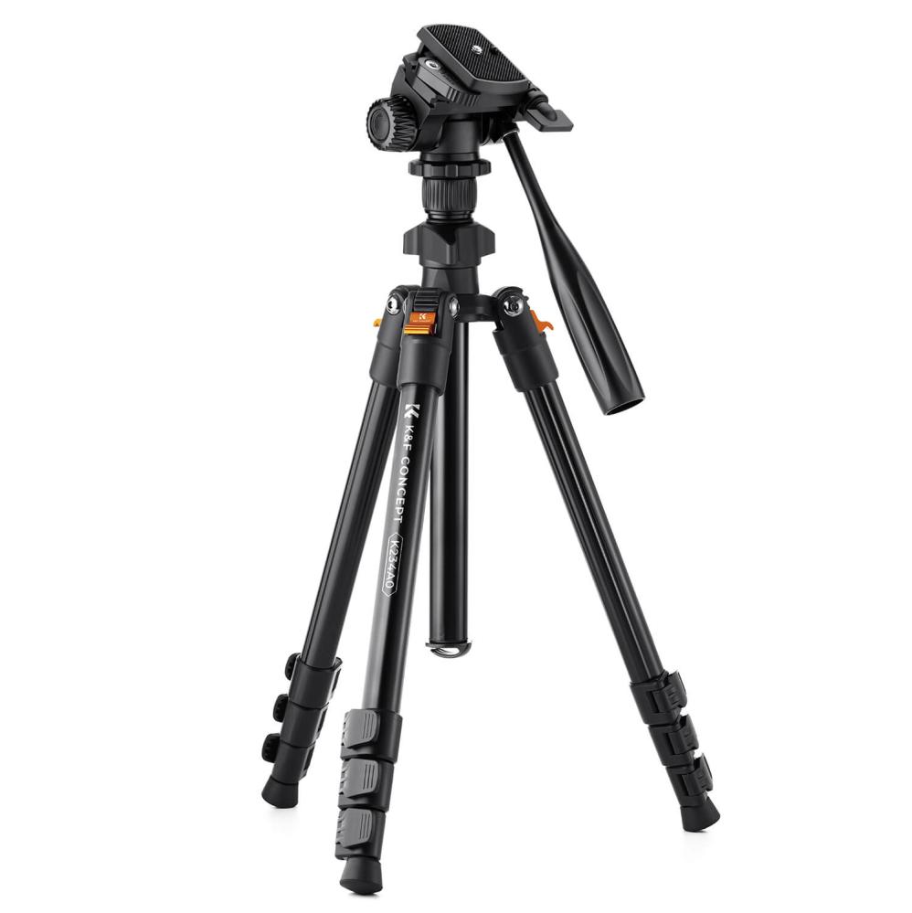 K&F Concept Kamerastativ 162cm med videohuvud & mobilhållare