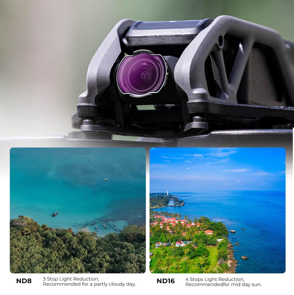 K&F Concept Filterpaket 3st CPL+ND8+ND16 för DJI Avata
