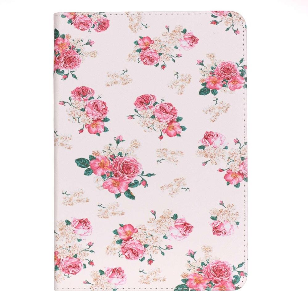 Fodral för iPad mini 4 - Vit med rosa blommor