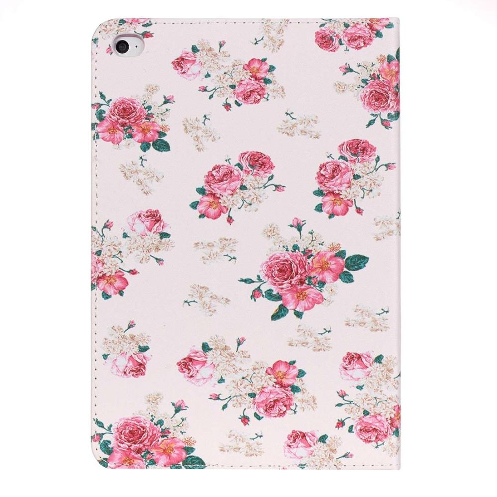 Fodral för iPad mini 4 - Vit med rosa blommor
