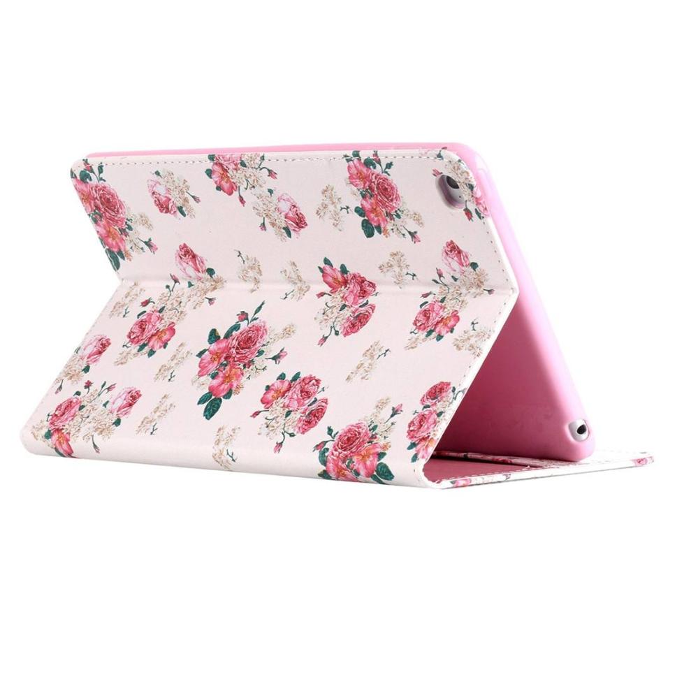 Fodral för iPad mini 4 - Vit med rosa blommor