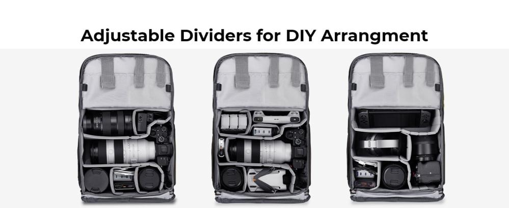  K&F Concept Kameraryggsäck 20l med extra regnskydd för fotografer från Kamda – snabb leverans och trygg e-handel