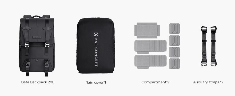  K&F Concept Kameraryggsäck 20l med extra regnskydd för fotografer från Kamda – snabb leverans och trygg e-handel