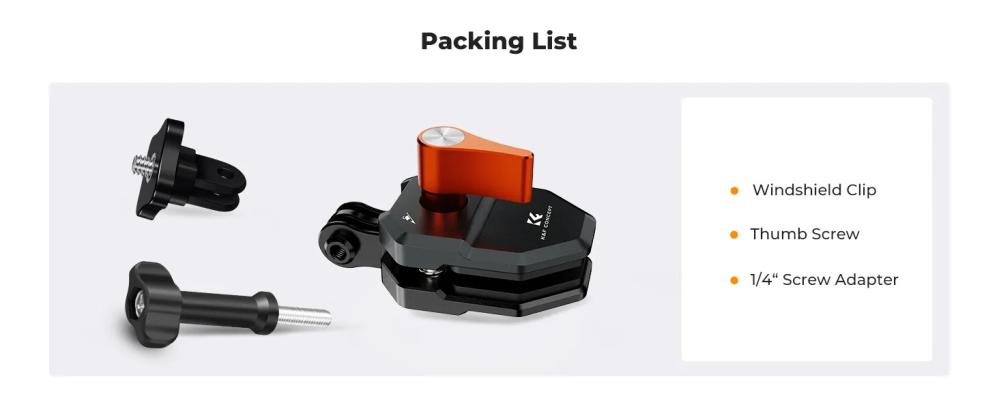  K&F Concept Vindrutefäste för actionkameror på motorcykelns vindruta från Kamda – snabb leverans och trygg e-handel